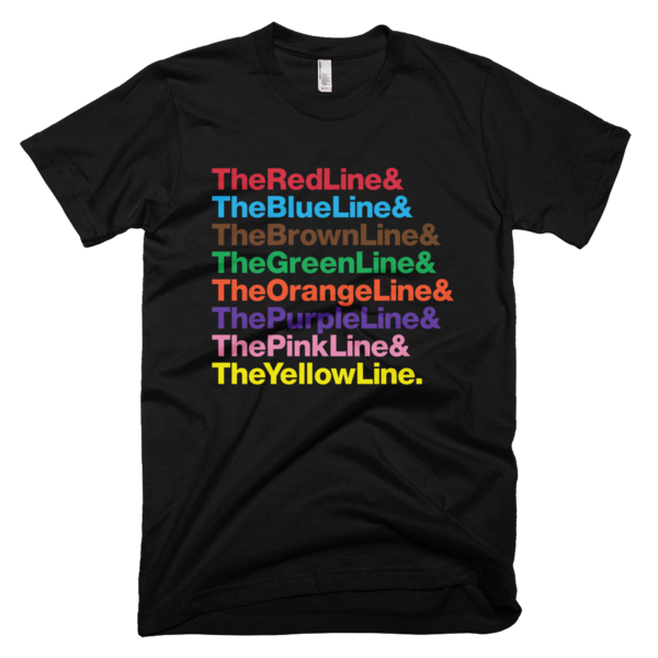 Bon Bon Vie Chicago Transit T-Shirt Black
