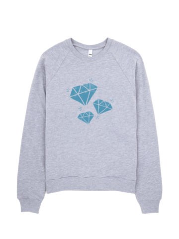 Bon Bon Vie Diamond Life Sweatshirt Heather Gray