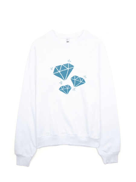 Bon Bon Vie Diamond Life Sweatshirt White