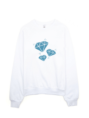 Bon Bon Vie Diamond Life Sweatshirt White