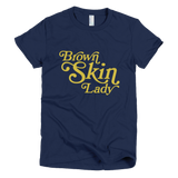 Bon Bon Vie Brown Skin Lady T-Shirt Navy