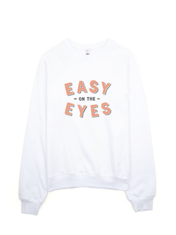 Bon Bon Vie Easy On The Eyes Sweatshirt White