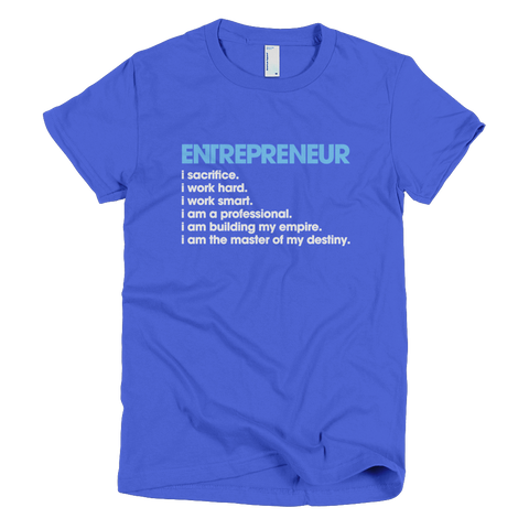 Bon Bon Vie Entrepreneur T-Shirt Royal Blue